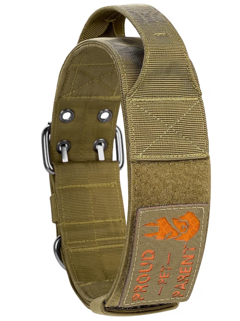 OneTigris XL Tactical Dog Collar Brown 2” Heavy Duty Handle Like New